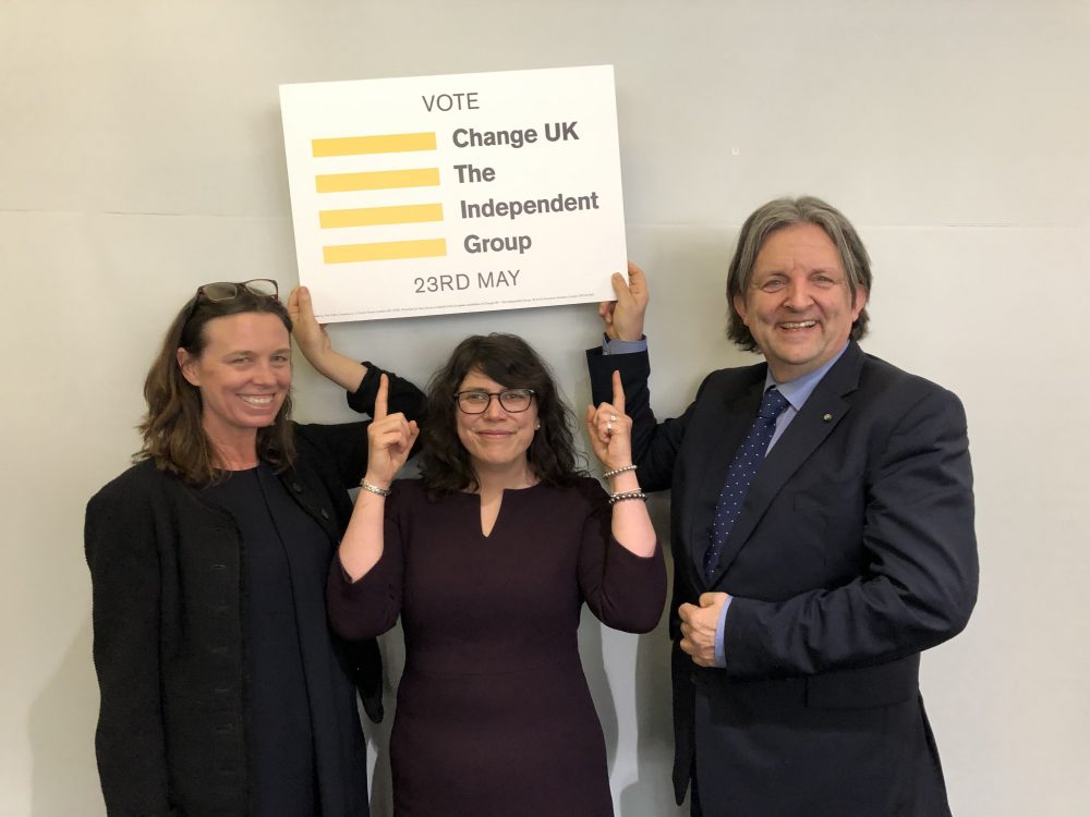 Emma Taylor, Michelle de Vries and Roger Casale, Change UK
