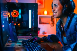 teenager on a computer, gaming, cyber security