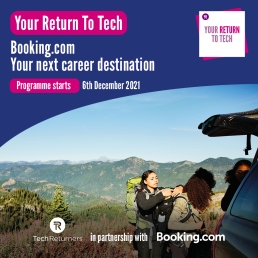 Your Return to Tech, Booking.com, Tech Returners
