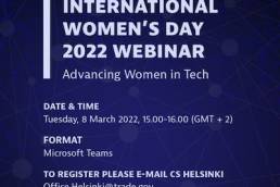 International Women’s Day 2022 Webinar “Advancing Women in Tech”