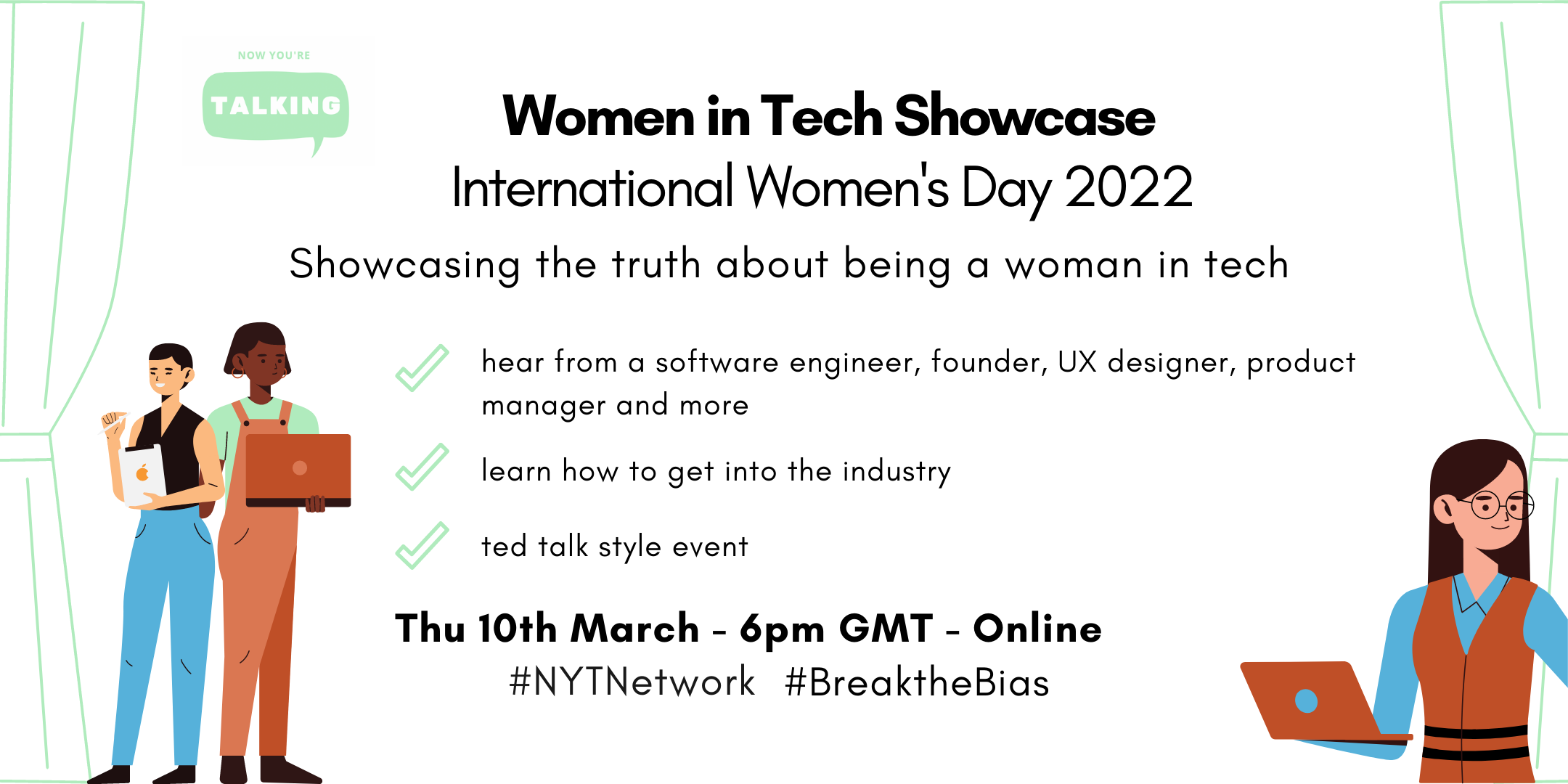 Women in Tech Showcase, Now You're Talking event