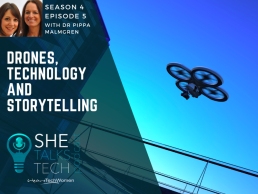 She Talks Tech podcast on 'Drones, Technology and Storytelling' with Dr Pippa Malmgren, 800x600