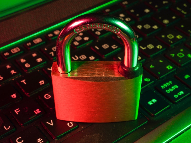 padlock on a keyboard denoting cyber security